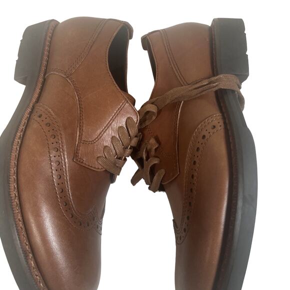 Cole Haan Dress Shoes Brown Leather Lace Wingtip Mens Size 8.5 D main image 4